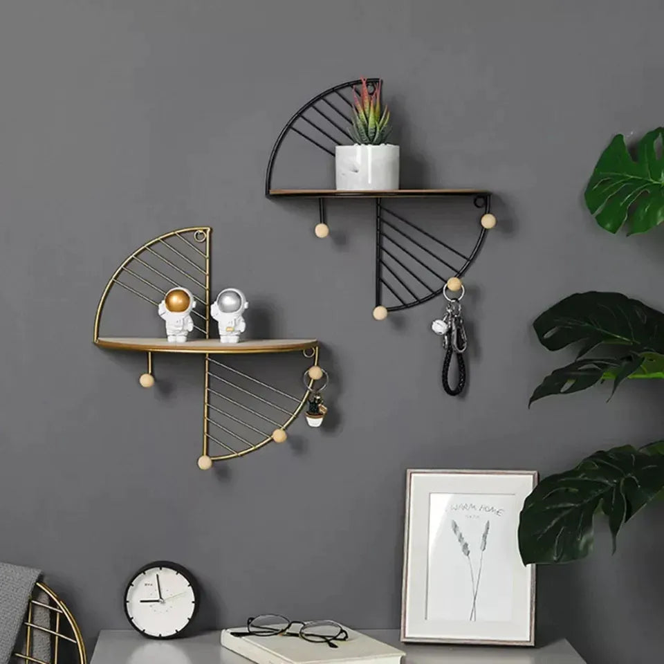 Metal Wall Mounted Storage Shelf – Sleek & Sturdy Wall Organizer by ruhdecor