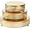 3-Piece Cake Stand Set Round Metal Cake Stands Dessert Display Cupcake Stands - Dukaanwali