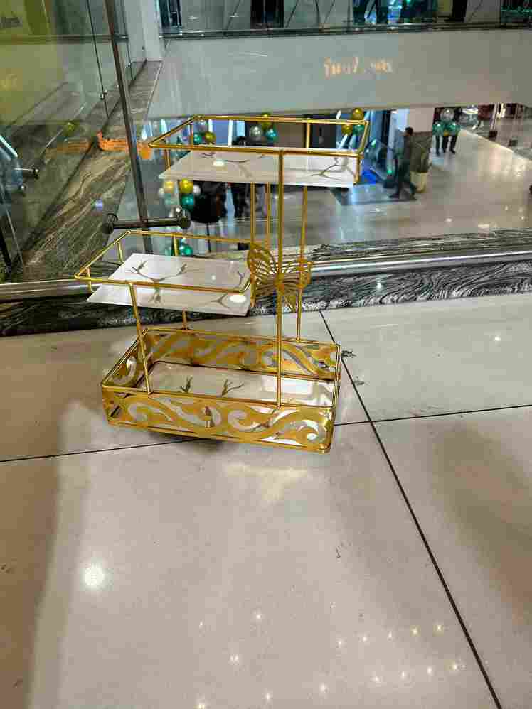3 layer square with butterfly Charm Multi Purpose rack - Dukaanwali