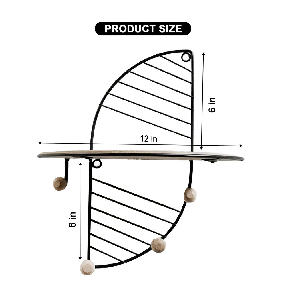 Metal Wall Mounted Storage Shelf – Sleek & Sturdy Wall Organizer by ruhdecor