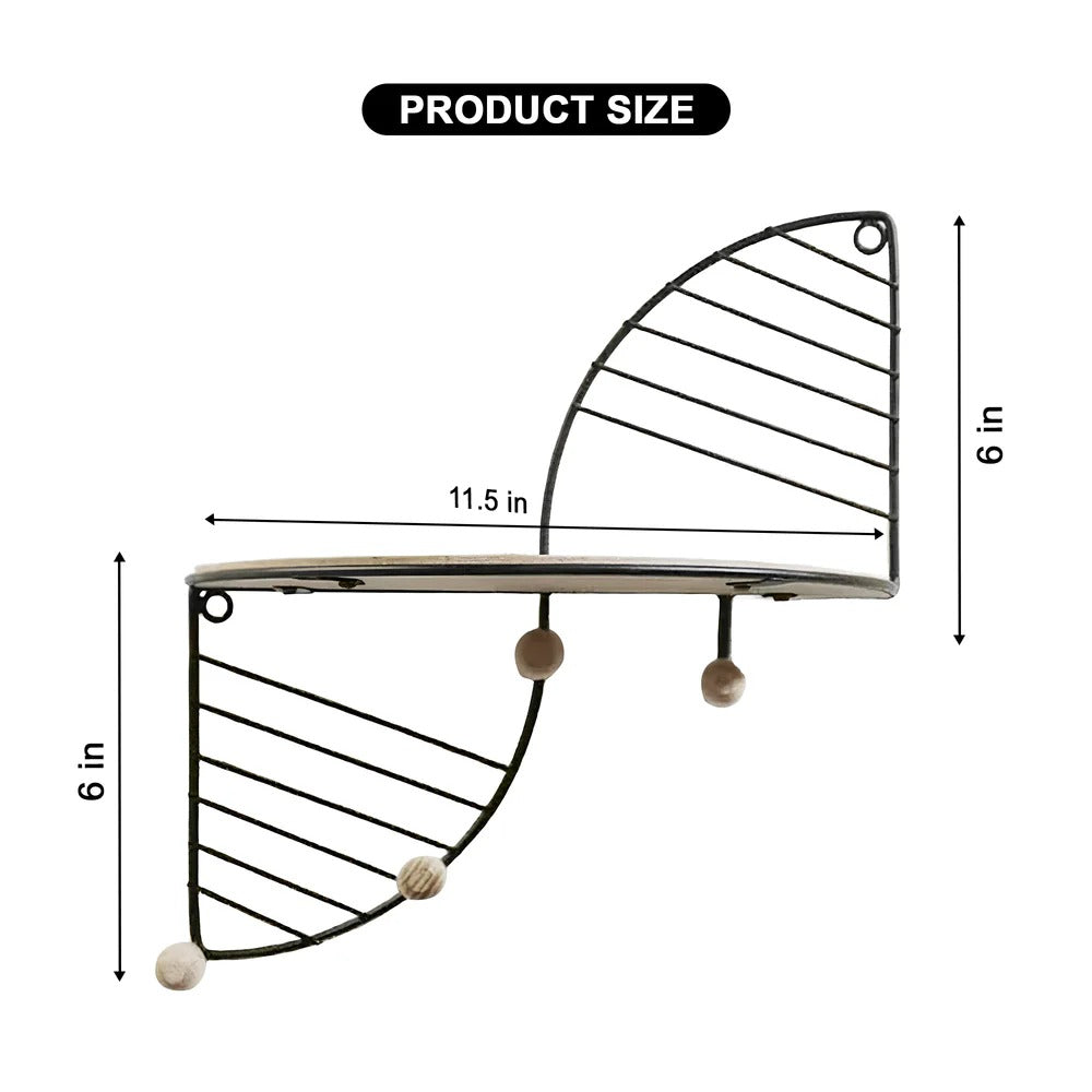 Metal Wall Mounted Storage Shelf – Sleek & Sturdy Wall Organizer by ruhdecor