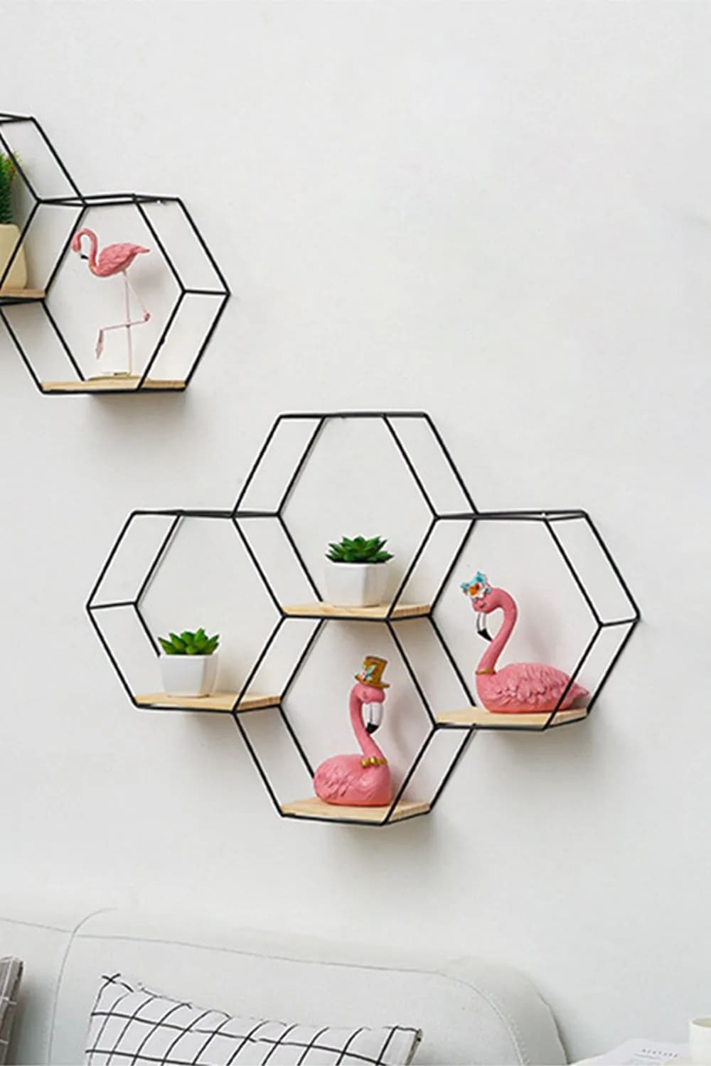 Hexagon Shaped Floating Shelves