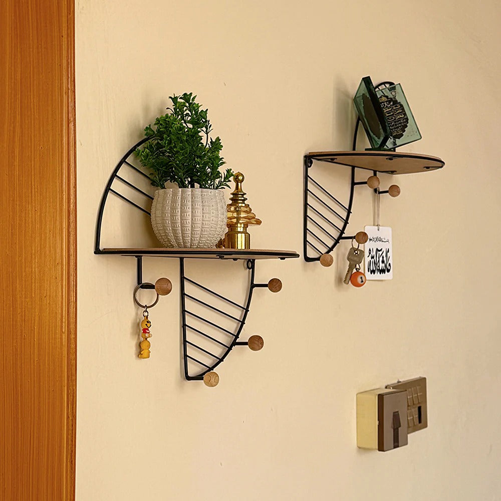 Metal Wall Mounted Storage Shelf – Sleek & Sturdy Wall Organizer by ruhdecor