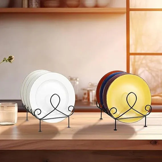 Metal Dish Rack Dinnerware Display Stand