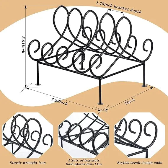 Metal Dish Rack Dinnerware Display Stand