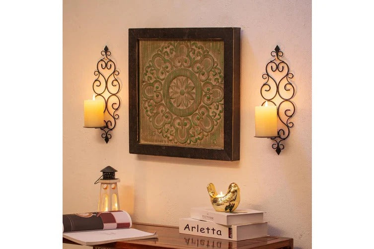 Gold Wall-Mounted Candle Holder