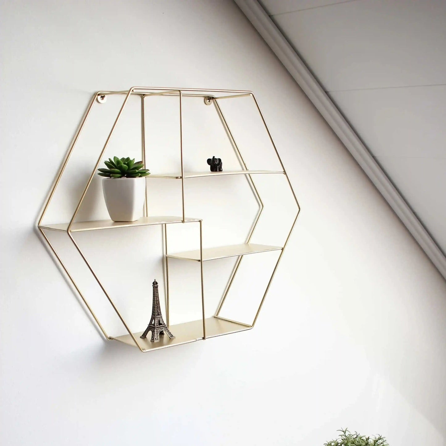 Modern Hexagon Wall Shelf