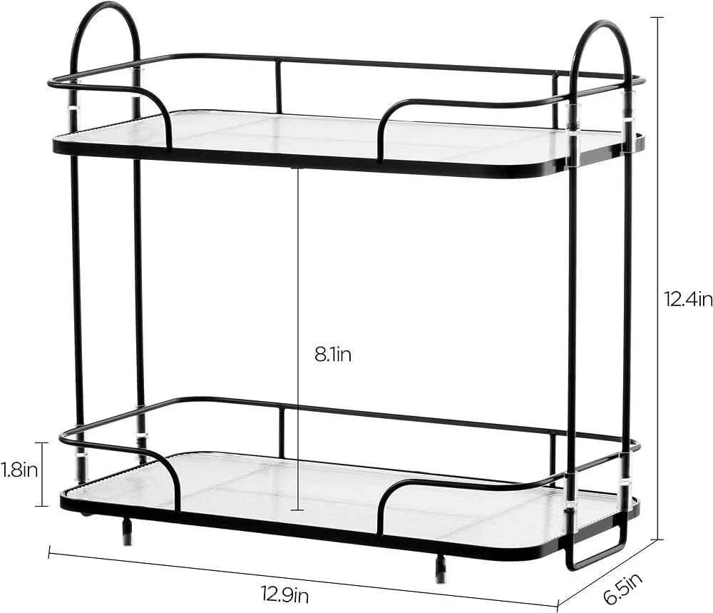 Cosmetics Storage Rack β Makeup Organizer with Metal Frame