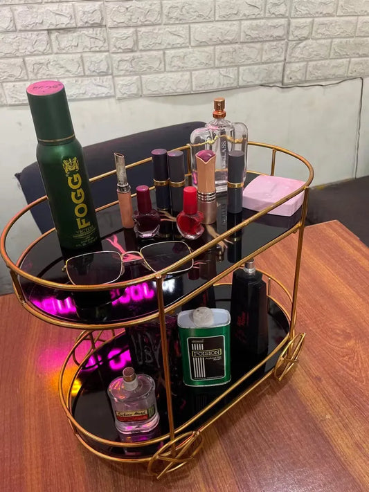 2-Tier Trolley Rack - For Makeup & Serving Snacks