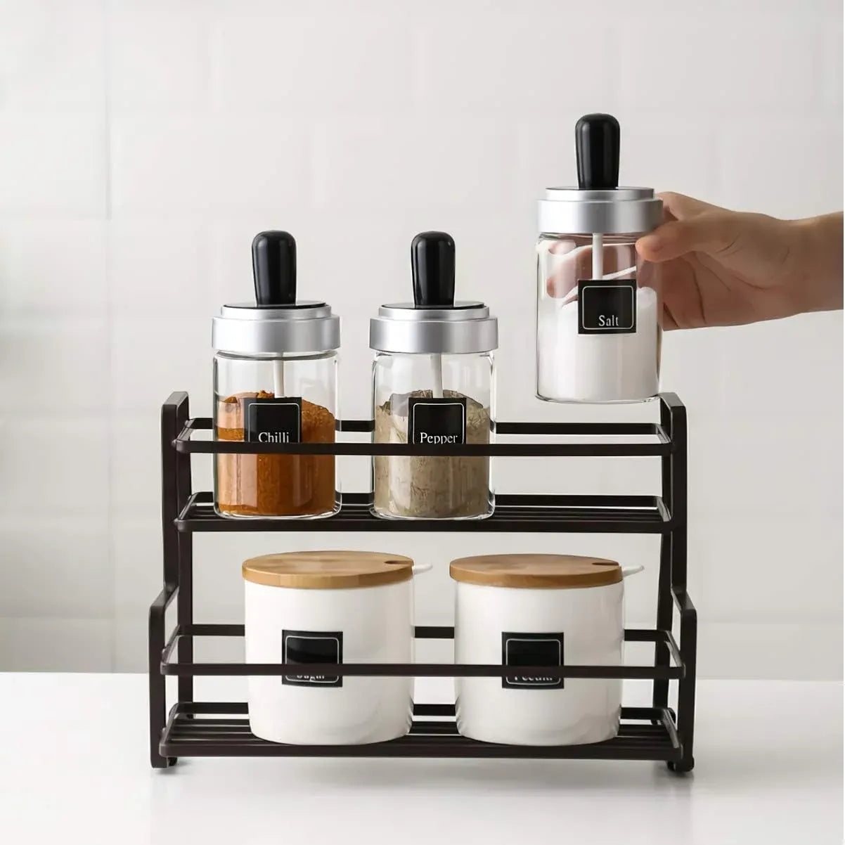 2-Tier Bronze Spice Rack