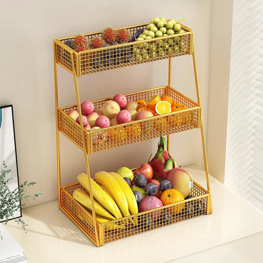 Multipurpose Tiered Metal Kitchen Storage Organizer – 2 Tier & 3 Tier