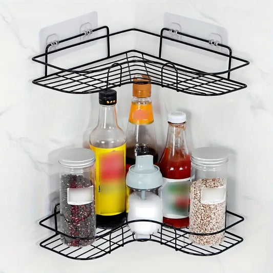 Bathroom Corner Shelf Wall Mounted with adhesive hook