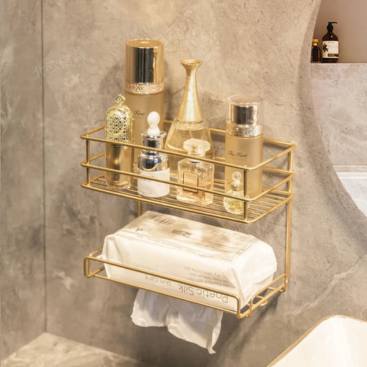 2-Tier Storage Rack with Tissue Slot