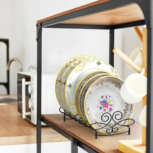 Vertical Plate Stand Holder - Dish Rack Dinnerware Organizer